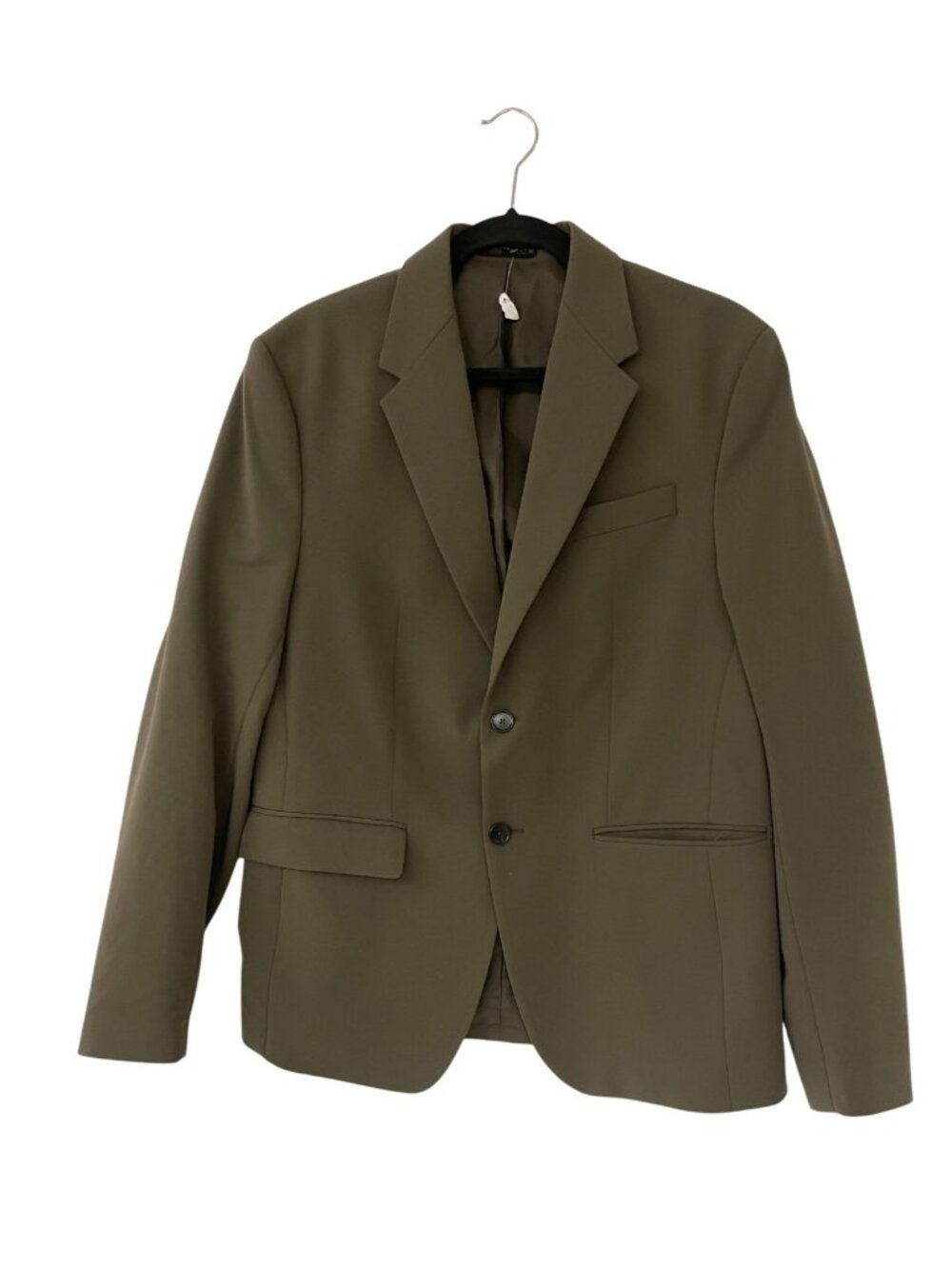 Zara Mens Suit Blazer Size EU 48 US 38 Olive Green Notch Lapel 1564/500 NWOT